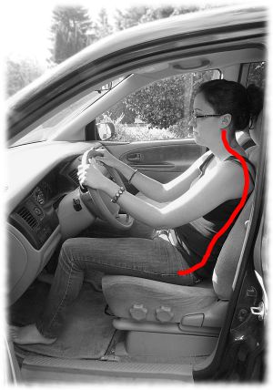 adjusting steering wheel while driving